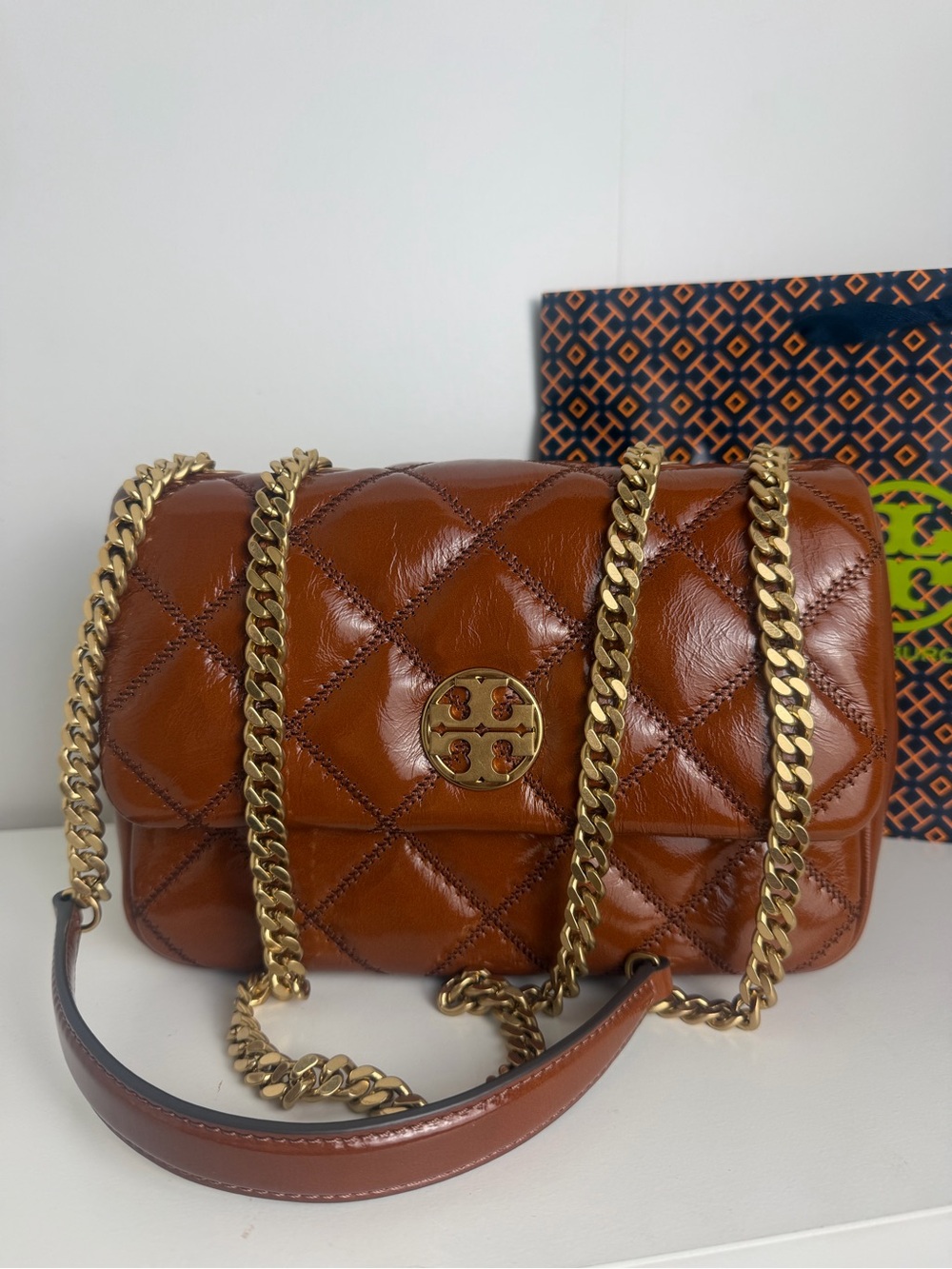 NWT Tory Burch Willa Shine Small Shoulder Bag - Picture 11 of 15